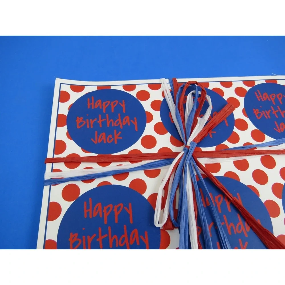 Ann Page Happy Birthday Jack Party Placemat 24 Pack Red White Blue USA Made